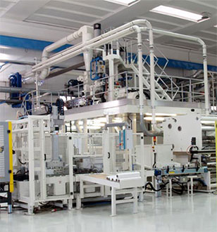 Impianto per film tecnico per imballaggio industriale